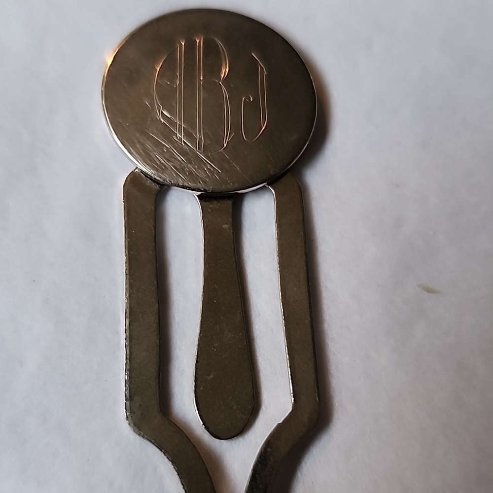 Vintage Monagramed Paper Clip BAJ Initials